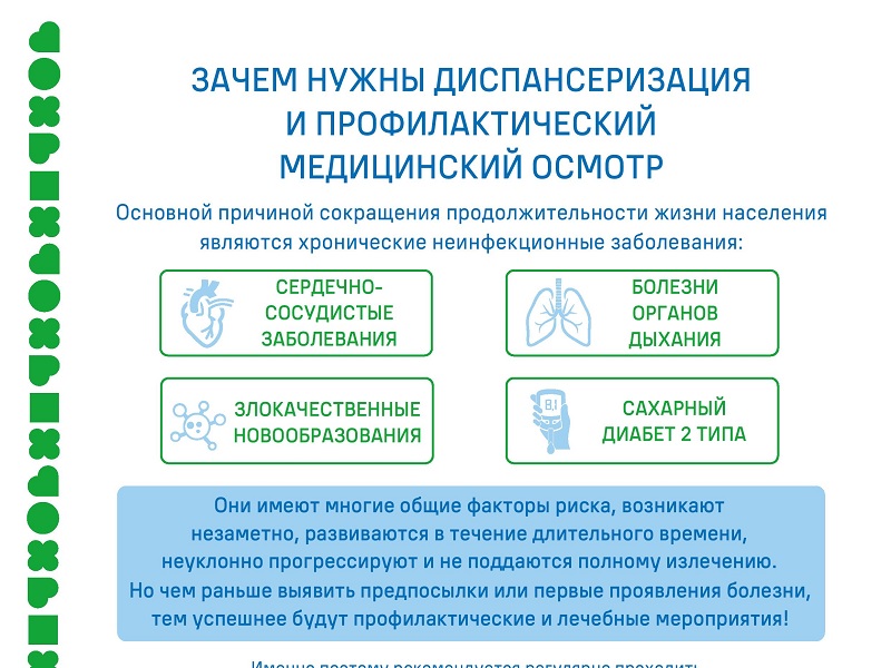 Диспансеризация и профилактический медицинский осмотр.